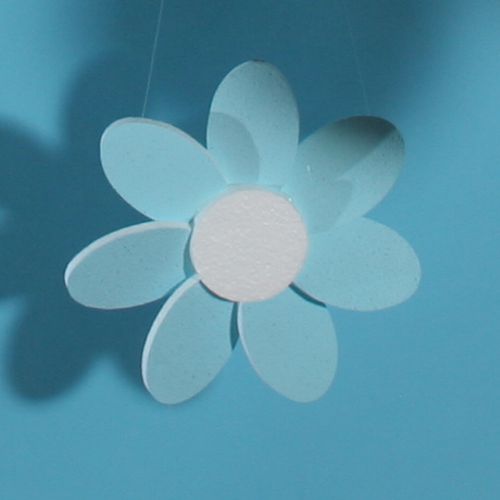 Pack of 5 - 568mm polystyrene flowers - Design FL-PB 127 - Plain white polystyrene